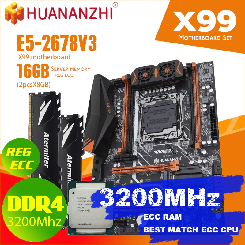 HUANANZHI-X99-BD4-DDR4-Motherboard-Set-With-Xeon-E5-2678-V3-LGA2011-3-CPU-2-8GB