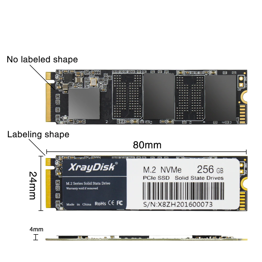 XrayDisk-M-2-SSD-M2-256-PCIe-NVME-128-512